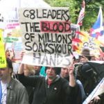 G8 demonstrators condemn the imperialist  occupation