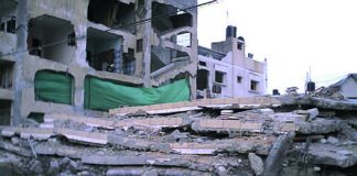 Palestinian homes in Al Zutan destroyed by the Israeli army