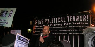 Demonstration on January 20 outside the US embassy in London against Bush and Blair’s ‘war on terror