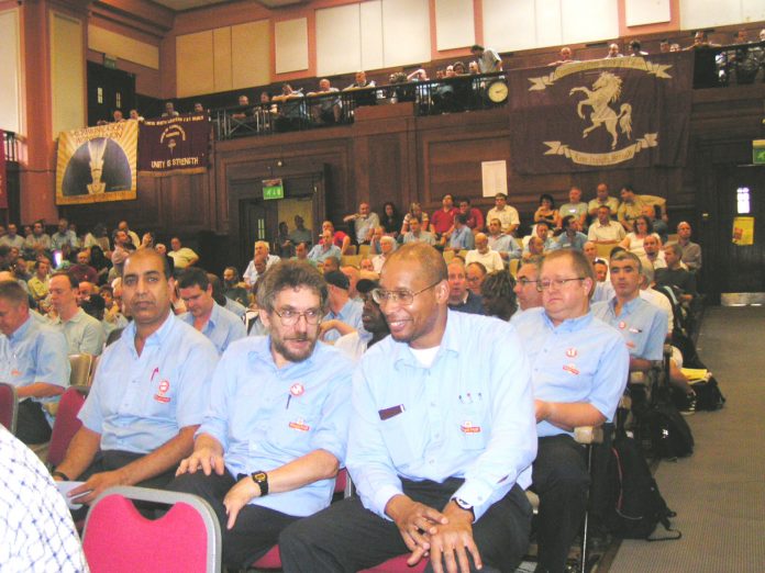 A section of the over 600-strong audience at the CWU anti-privatisation rally in central London on Wednesday