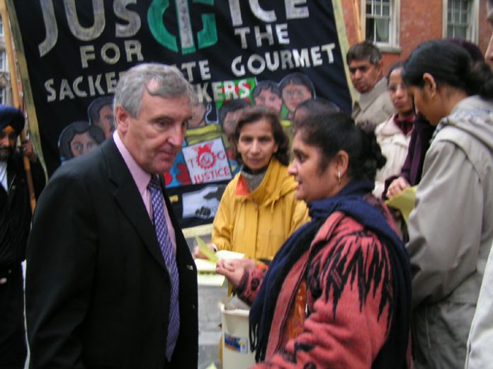 TGWU leader TONY WOODLEY has  to listen as Gate Gourmet workers denounce the sell-out deal negotiated with the company