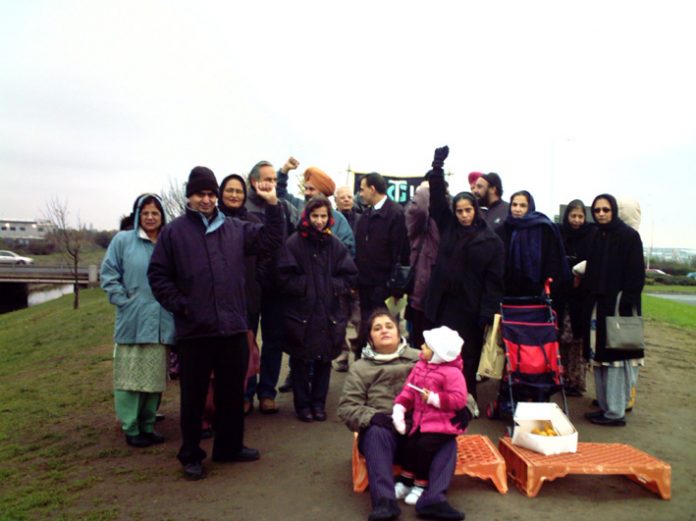 Last Sunday’s picket on the hill near to the Gate Gourmet plant
