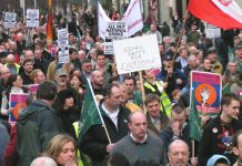 Irish workers demanding ‘Equal Rights for Everyone’ on last Friday’s 100,000-strong march through Dublin