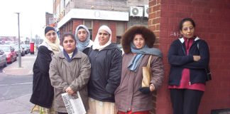 Gate Gourmet workers outside the local TGWU office in Hillingdon demanding their union leaders take up the fight to win their reinstatement