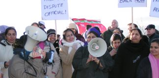 Locked-out Gate Gourmet workers on the picket line over Christmas – confident of victory in 2006