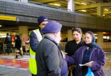 Gate Gourmet locked-out workers campaigning at Heathrow for their conference to fight for their reinstatement