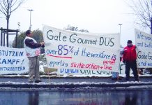 Gate Gourmet strikers at Düsseldorf are maintaining  their picket in the heavy snow