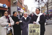 Campaigning in Hounslow town centre for their mass picket and conference