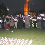 Over 400 attended the vigil outside Parliament following the death of the 100th British soldier