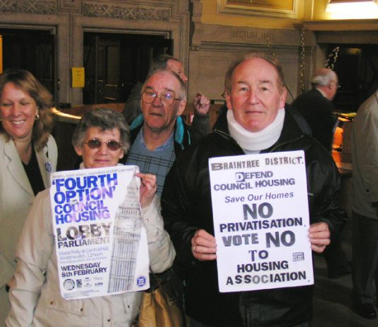 Braintree Defend Council Housing members at the conference in Westminster Central Halls