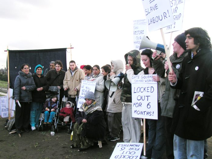 Section of the mass sixth month picket near Beacon roundabout, Heathrow yesterdayeacon