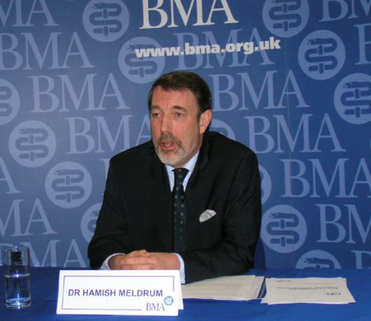 DOCTOR HAMISH MELDRUM addressing yesterday’s press conference