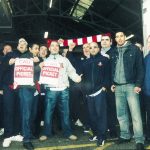 Striking Hammersmith postal workers on the picket line during their London Weighting dispute