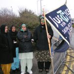 Gate Gourmet locked-out workers picketing the factory