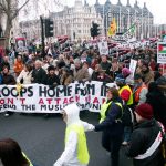 The front of the 50,000-strong London demonstration on March 18 demanding the withdrawal of all occupation troops from Iraq