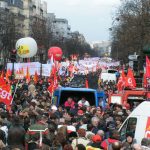 The march of over 700,000 workers and youth filled the streets around Place d’Italie where it assembled with trade unionists in the foreground carrying CGT flags