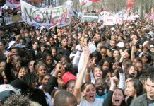 French youth at he head of the one miilion-strong march against the CPE in Paris on April 4 – after the withdrawal of the CPE yesterday French youth are now determined to take the struggle forward to a socialist society