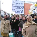 Gate Gourmet locked-out workers on the the thousand-strong march through Southall on December 4th last year