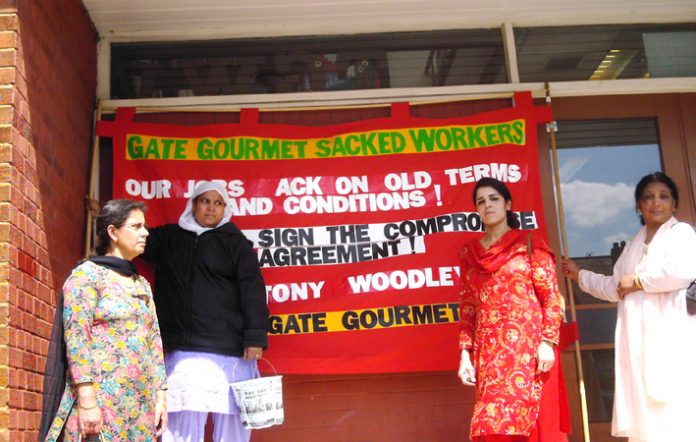 Gate Gourmet sacked workers outside Hillingdon TGWU office on Friday insisting that their dispute is still on and that they need their hardship pay
