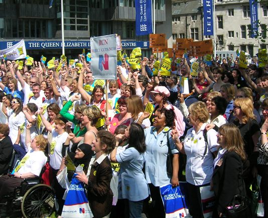 A thousand nurses from all over the country attended Thursday’s lobby of parliament organised by the Royal College of Nursing (RCN)