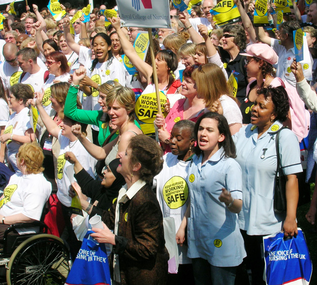 Over a thousand RCN members lobbied parliament on May 11 demanding an end to cuts in the NHS that have resulted in the loss of 15,000 nursing jobs