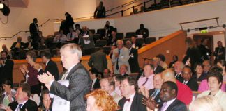 Delegates at the BMA Annual meeting – they voted against privatisation of the NHS and condemned their leadership for not fighting it