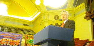 Labour MP JOHN McDONNELL told the rally the New Labour government is laundering money into the private sector