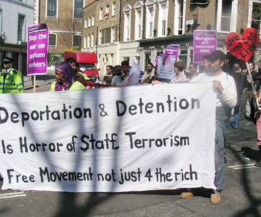 Demonstration against Labour’s attack on asylum rights in April last year