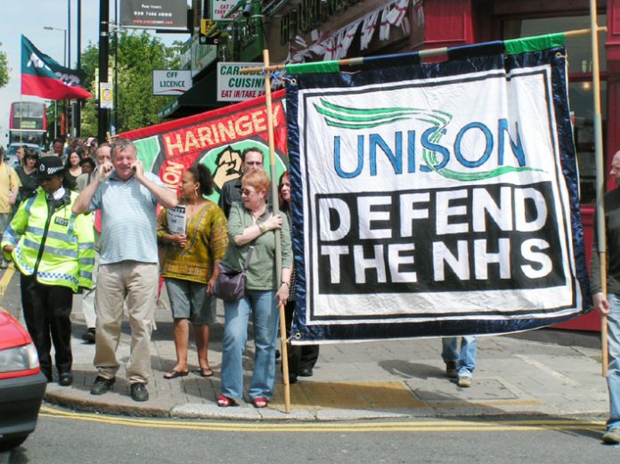 Hospital workers marching through Haringey on June 24 to keep the hospital open