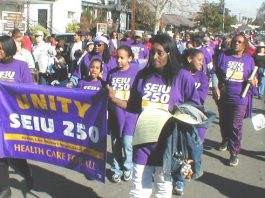 SEIU marching for ‘Healthcare for all’ in Oakland California