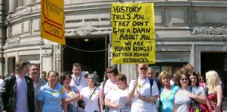 RCN National rally in London in May against all cuts in the NHS budget