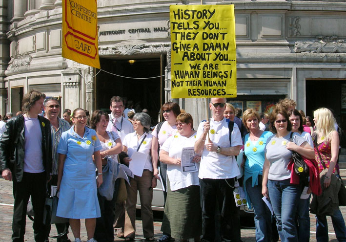 RCN National rally in London in May against all cuts in the NHS budget