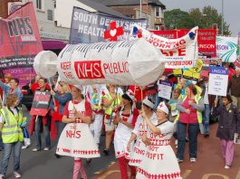 All trade unionists must take action to defend the NHS The front of the 5,000-strong march to defend the NHS setting off through Nottingham last Saturday