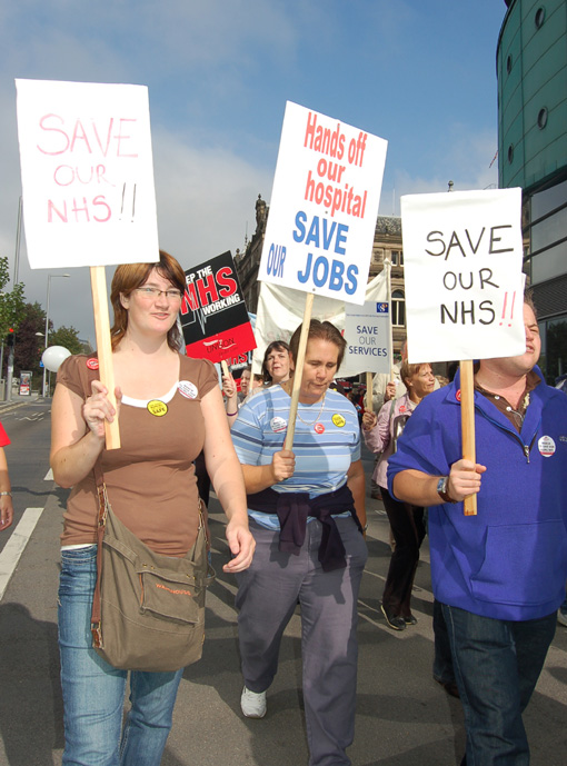 Thousands of health workers and their supporters marched through Nottingham last Saturday demanding the defence of the NHS. They called to stop the privatisation of NHS Logistics