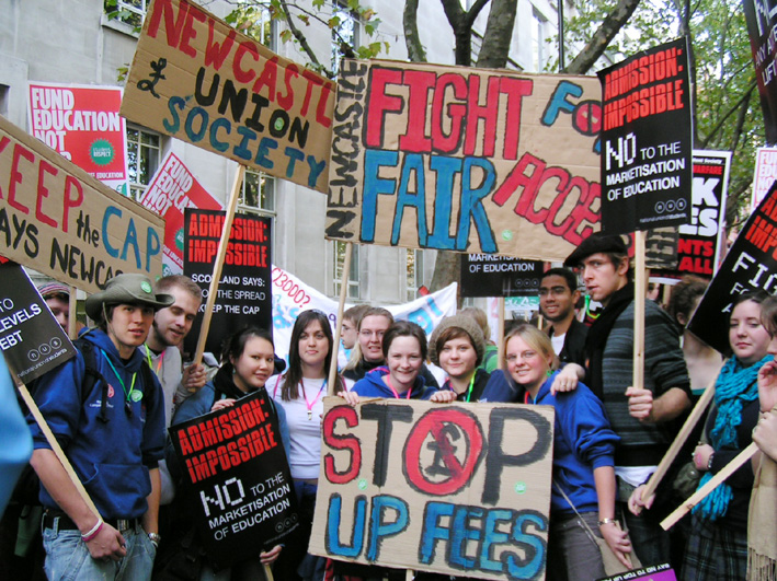 Newcastle University students came down in force to join the national demonstration in London