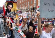 London demonstration last July showing support for Hezbollah
