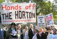 Horton Hospital campaigners from Banbury at the NHS Together lobby of Parliament on November 1st