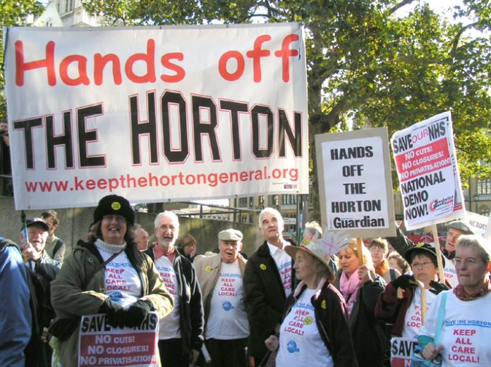 Horton Hospital campaigners from Banbury at the NHS Together lobby of Parliament on November 1st