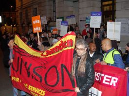 ‘THESE CUTS WILL HIT THE POOREST IN CAMDEN’ – says Camden UNISON branch secretary A section of last Wednesday night’s over 300-strong lobby of Camden council