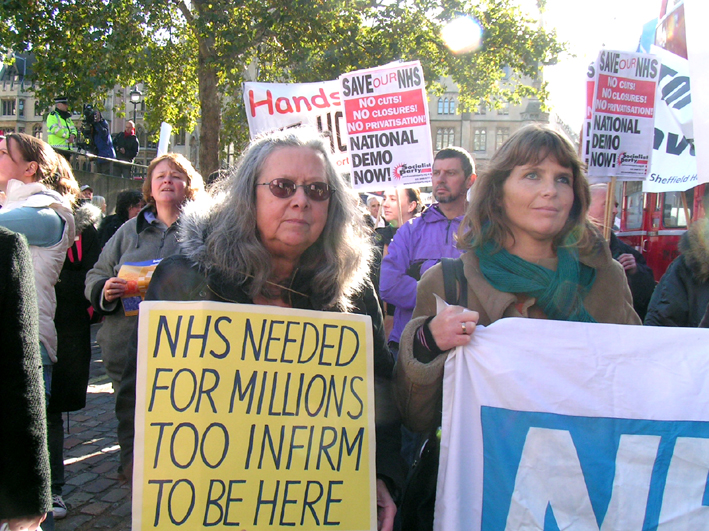 ‘NHS Together’ lobby of parliament on November 1st demanding no cuts to NHS services