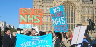 Manchester Mental Health trade unionists on the ‘NHS Together’ lobby of parliament on November 1st