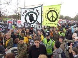 The 100,000-strong march setting off from Hyde Park