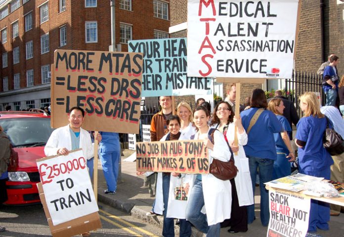 Junior doctors demonstrated through London on Saturday March 17th