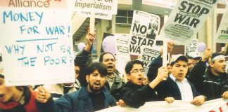 Demonstration in Manchester against the war on Afghanistan