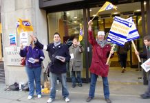 Lively pickets outside Ofsted offices during the PCS one-day national strike on January 31st