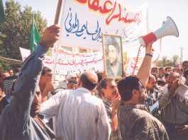 Supporters of al-Sadr demonstrate in Baghdad