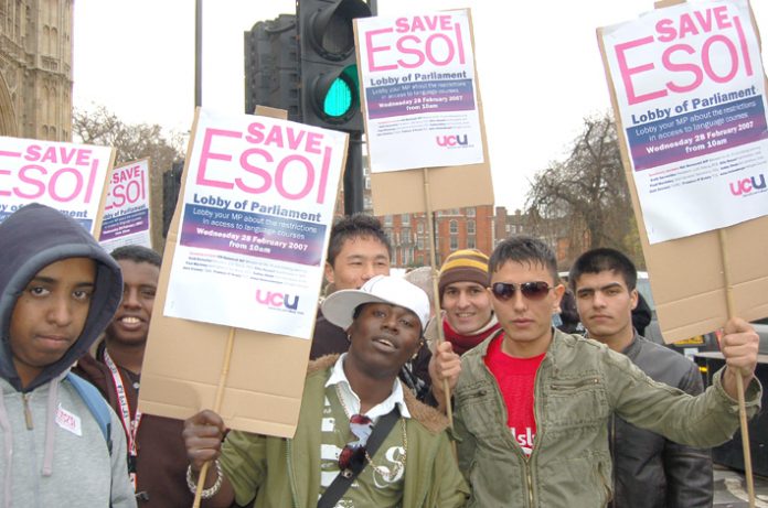 Students from all over the country lobbied parliament in February for the right to free English language courses