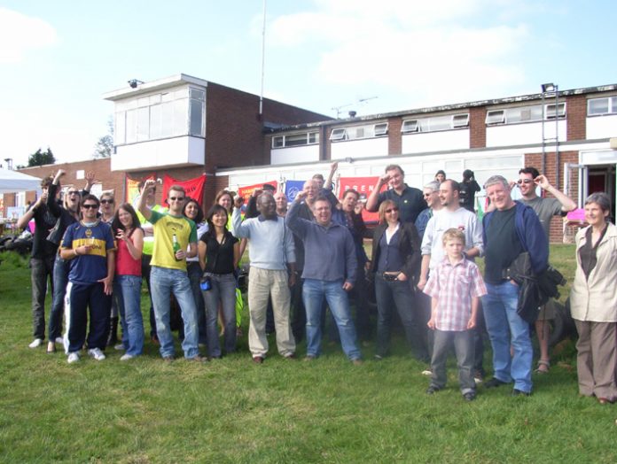 National Union of Teachers senior vice-president Bill Greenshields among this group of Wembley Park anti-academy occupiers and supporters at their fun day on Saturday