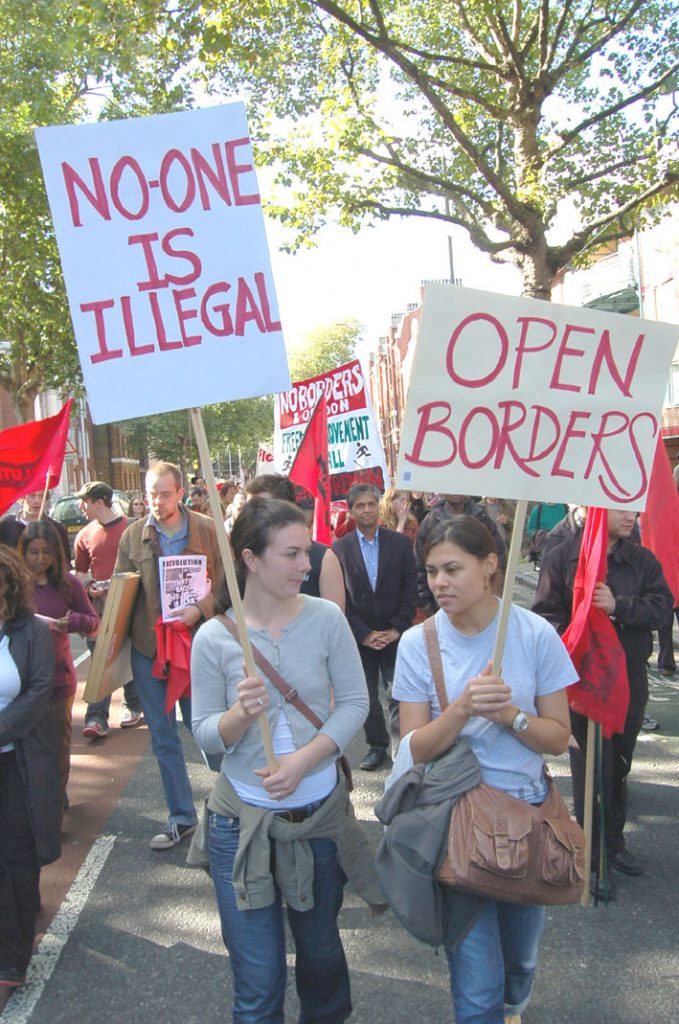 Marchers for migrant rights in London last October with a clear message