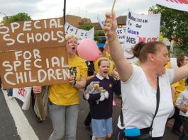 More than 500 people joined the march through Lewisham against education cuts and privatisation